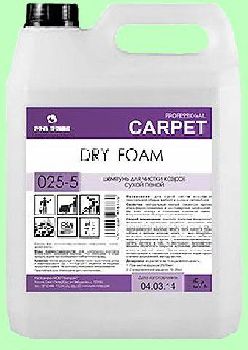 Для ковров шампунь DRY FOAM  5л  концентрат (1:50) сухая пена  pH7  025-5