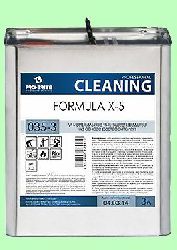 Для чистки FORMULA X-5  3л  от следов скотч-клея, маркеров , нефтепродуктов, сажи на основе растворителей   pH7  035-3