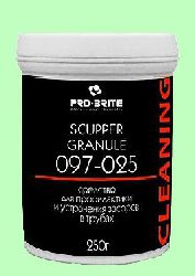 Для чистки труб SCUPPER GRANULE  250г  для пробочных засоров труб в гранулах  pH14  097-025