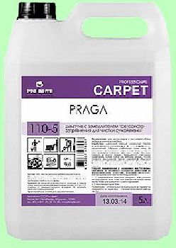 Для ковров шампунь PRAGA  5л  концентрат (1:100) сухая пена с замедлителем повторного загрязн  pH9  110-5