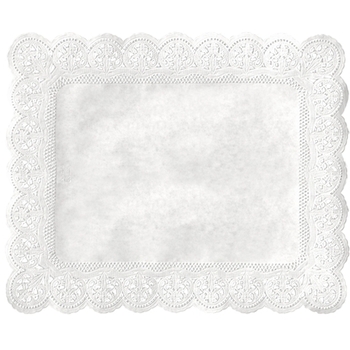 Салфетки кружевные прямоугольные  40*30  100л  Белые  PAP STAR 12298  1/20