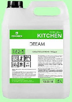 Для посуды DREAM  5л  концентрат-гель (1:250) пенный  с блеском стекла  pH8  162-5
