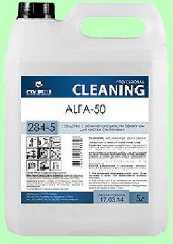 Моющий ALFA-50  5л  концентрат-гель (1:50) пенный против ржавчины, накипи, известковых отложений  pH2  284-5