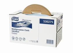 Нетканый материал TORK Premium 530 САЛФЕТКА многоцелевого применения W7 Handy Box 120лист 1-сл 38,5/64,2 Голубой (ПАЧКА) 1/1