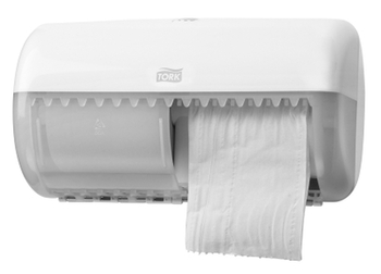 Диспенсер TORK для туалетной бумаги в стандартных рулонах Т4 System (на 2 мини рулона)  Белый  1/8