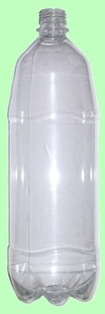 Бутылка ПЭТ 1л с крышкой  Прозрачная
