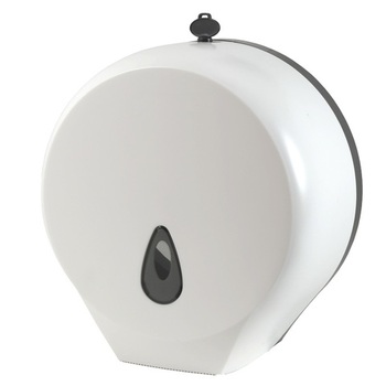 Диспенсер для туалетной бумаги d=271мм*гл130 (т/б до d=25см ->200м) пластик с ключом